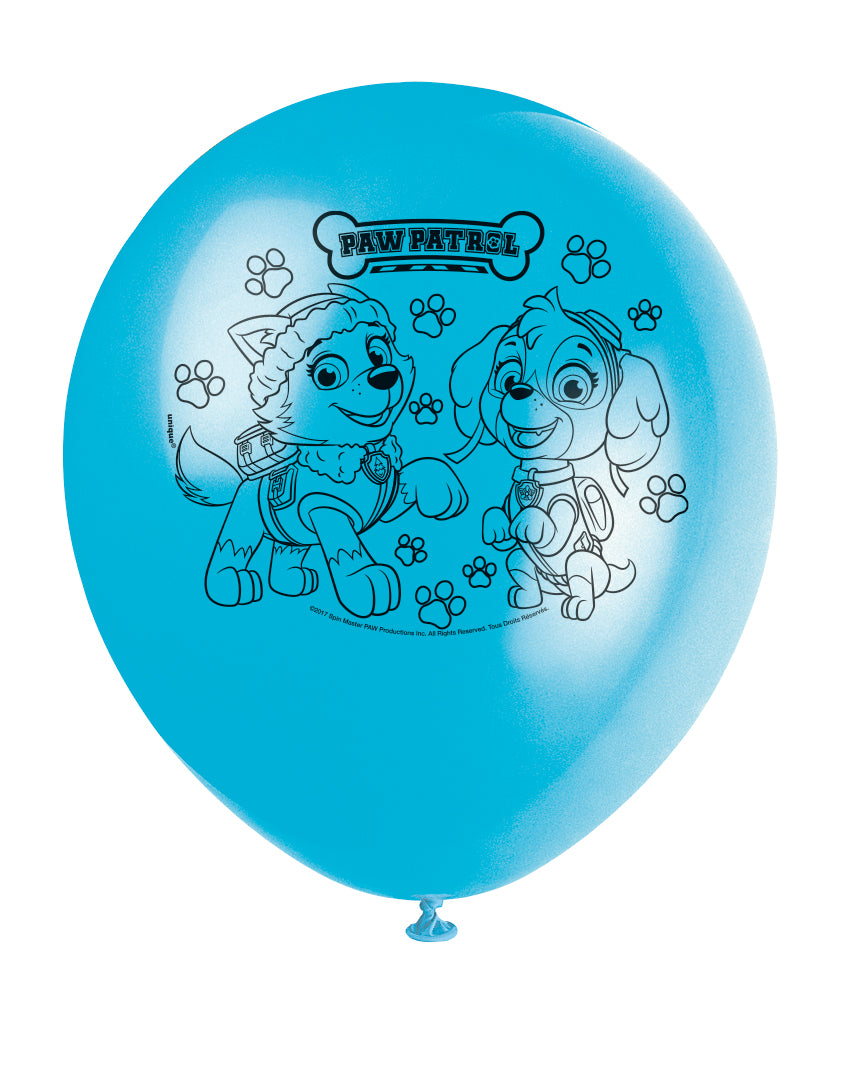 Paw Patrol Girl 12" Latex Balloons, 8ct - Image 3