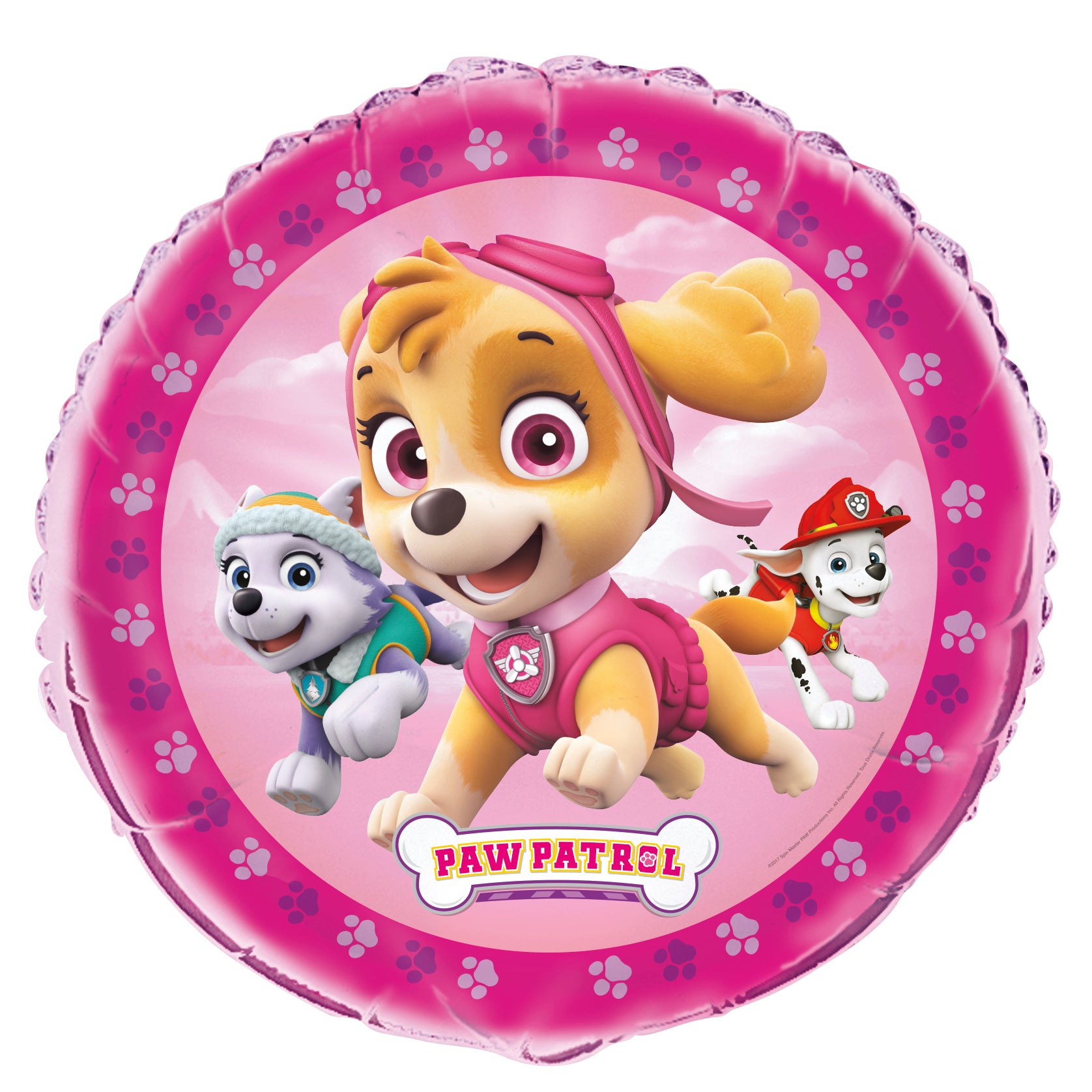 Paw Patrol Girl Round Foil Balloon 18", Packaged