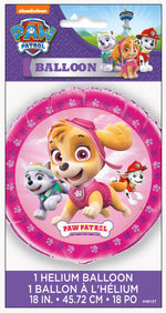 Paw Patrol Girl Round Foil Balloon 18", Packaged - Image 2