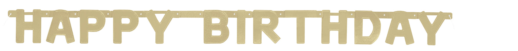 Happy Birthday Gold Deluxe Jointed Banner - Image 3