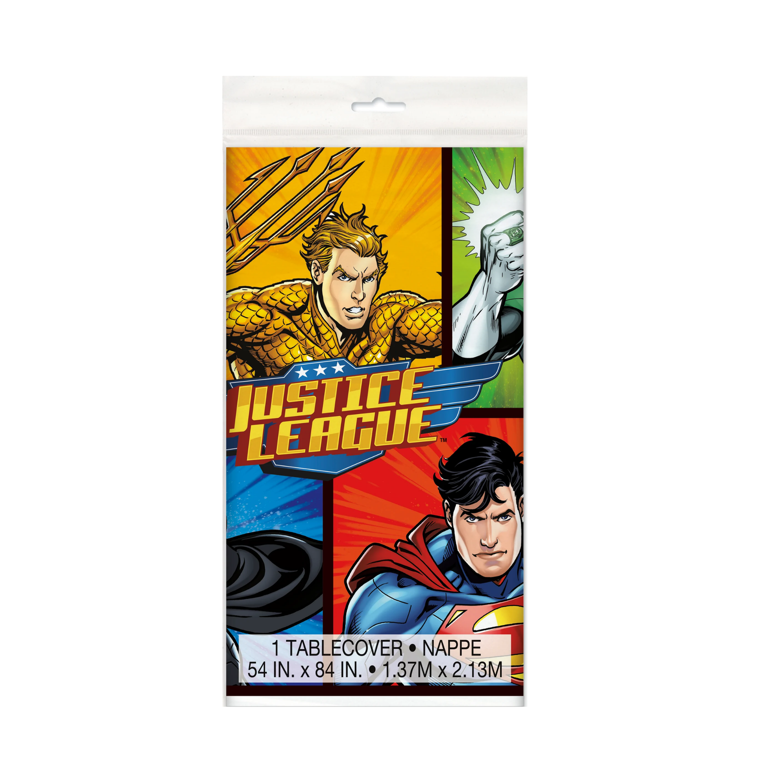 Justice League Rectangular Plastic Table Cover, 54" x 84"