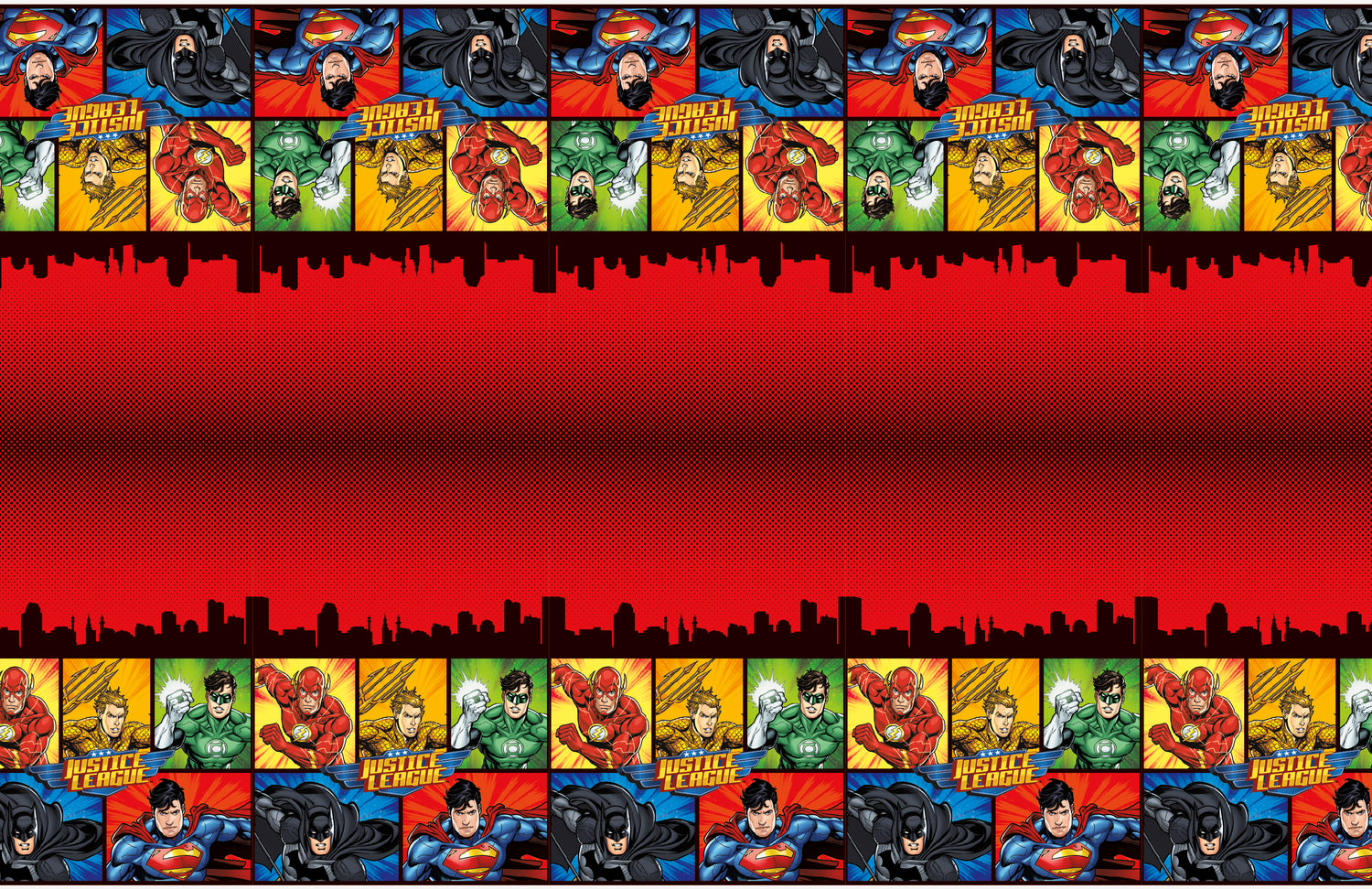 Justice League Rectangular Plastic Table Cover, 54" x 84" - Image 2