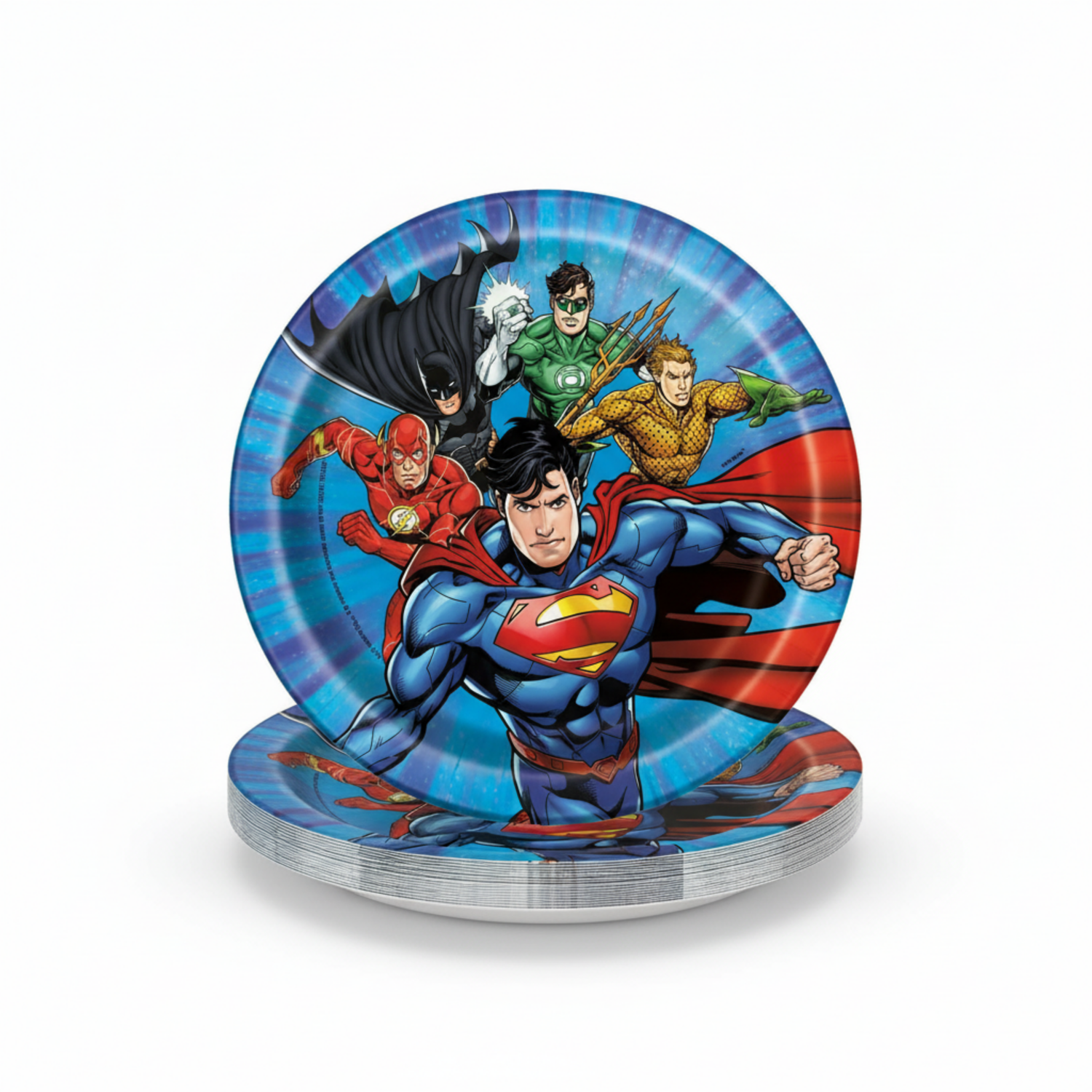 Justice League Round 7" Dessert Plates, 8ct