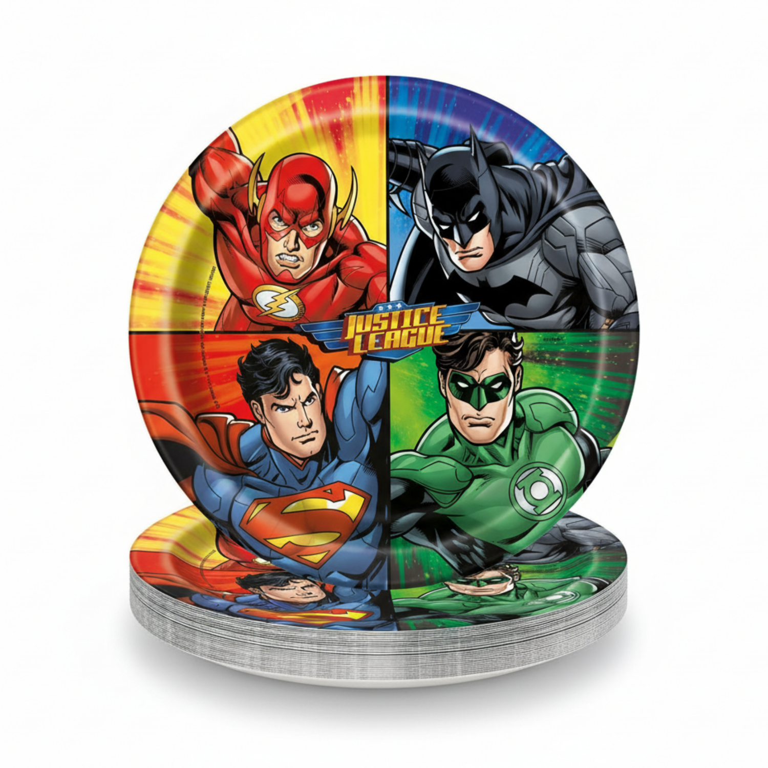 Justice League Round 9" Dinner Plates, 8ct