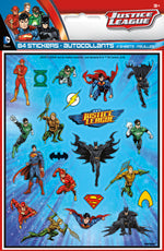 Justice League Sticker Sheets, 4ct