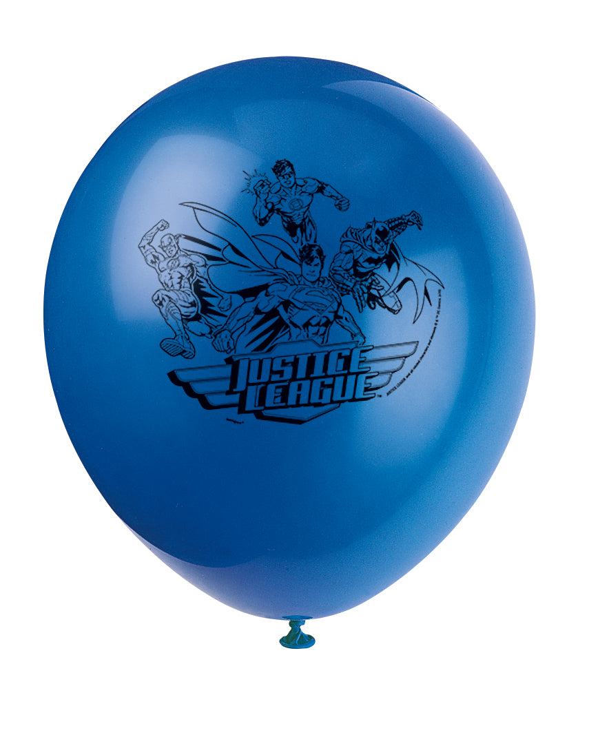 Justice League 12" Latex Balloons, 8ct - Image 2