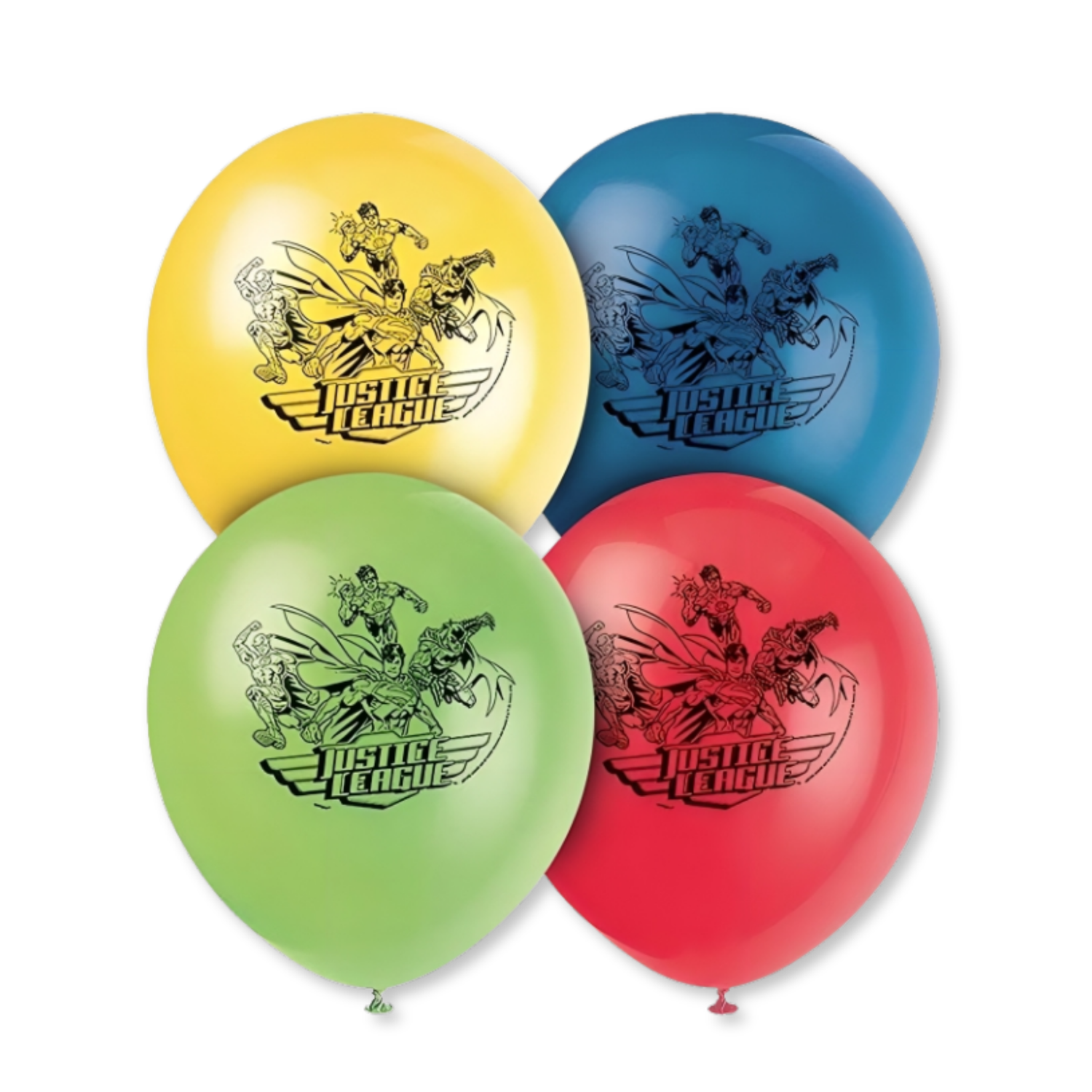 Justice League 12" Latex Balloons, 8ct