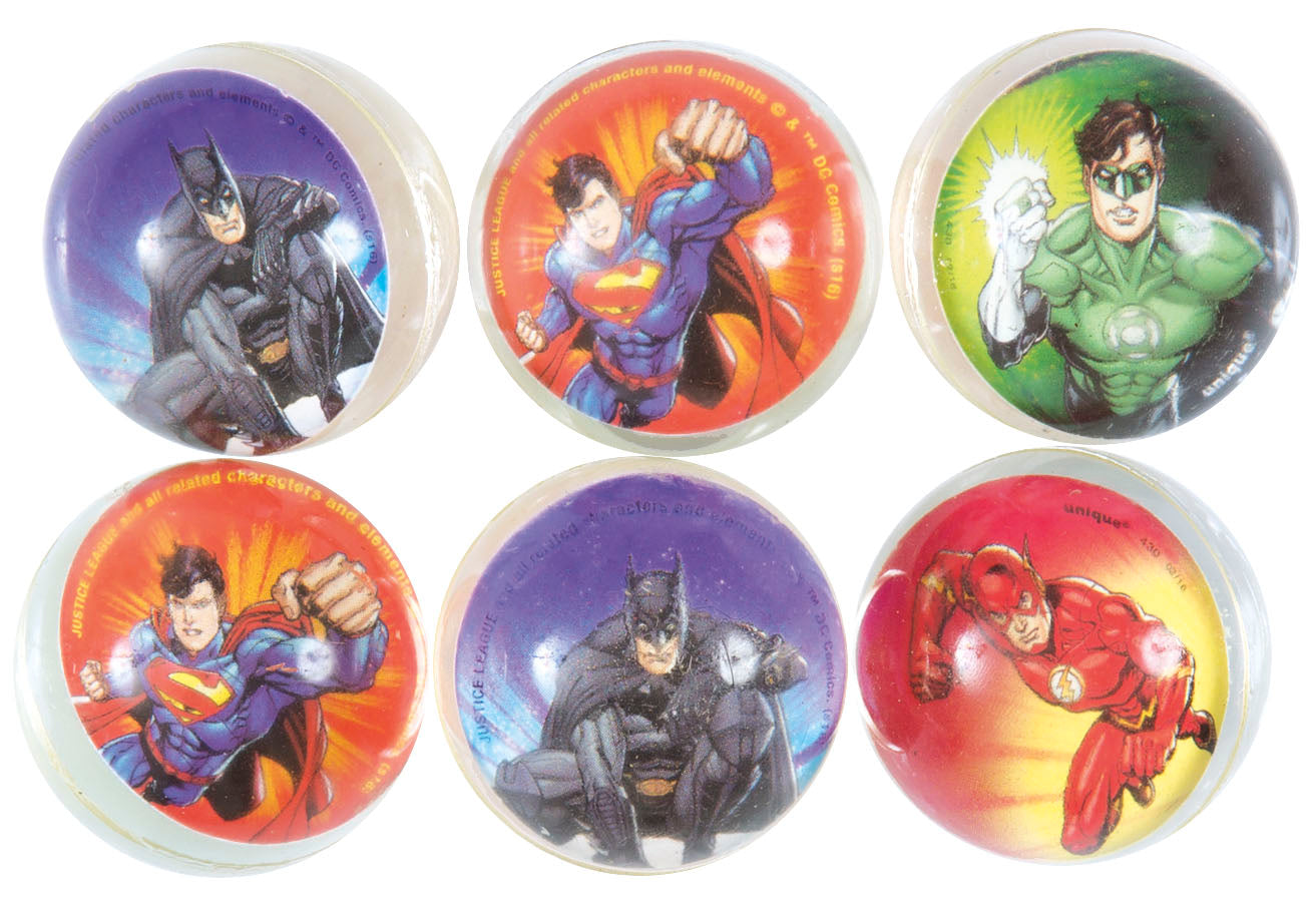 Justice League Bounce Balls, 6ct