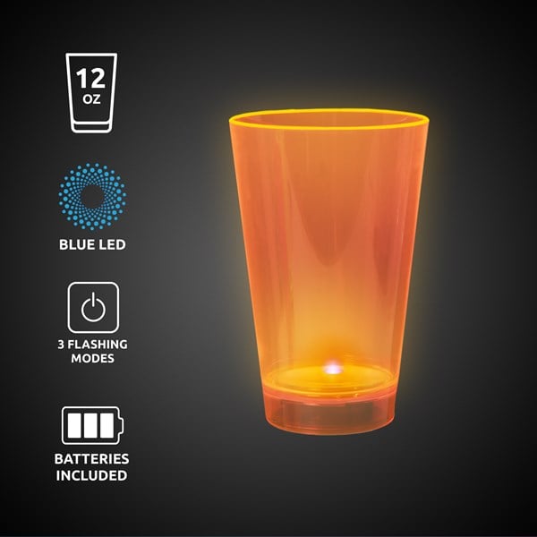 Neon Orange LED 12 oz. Cup