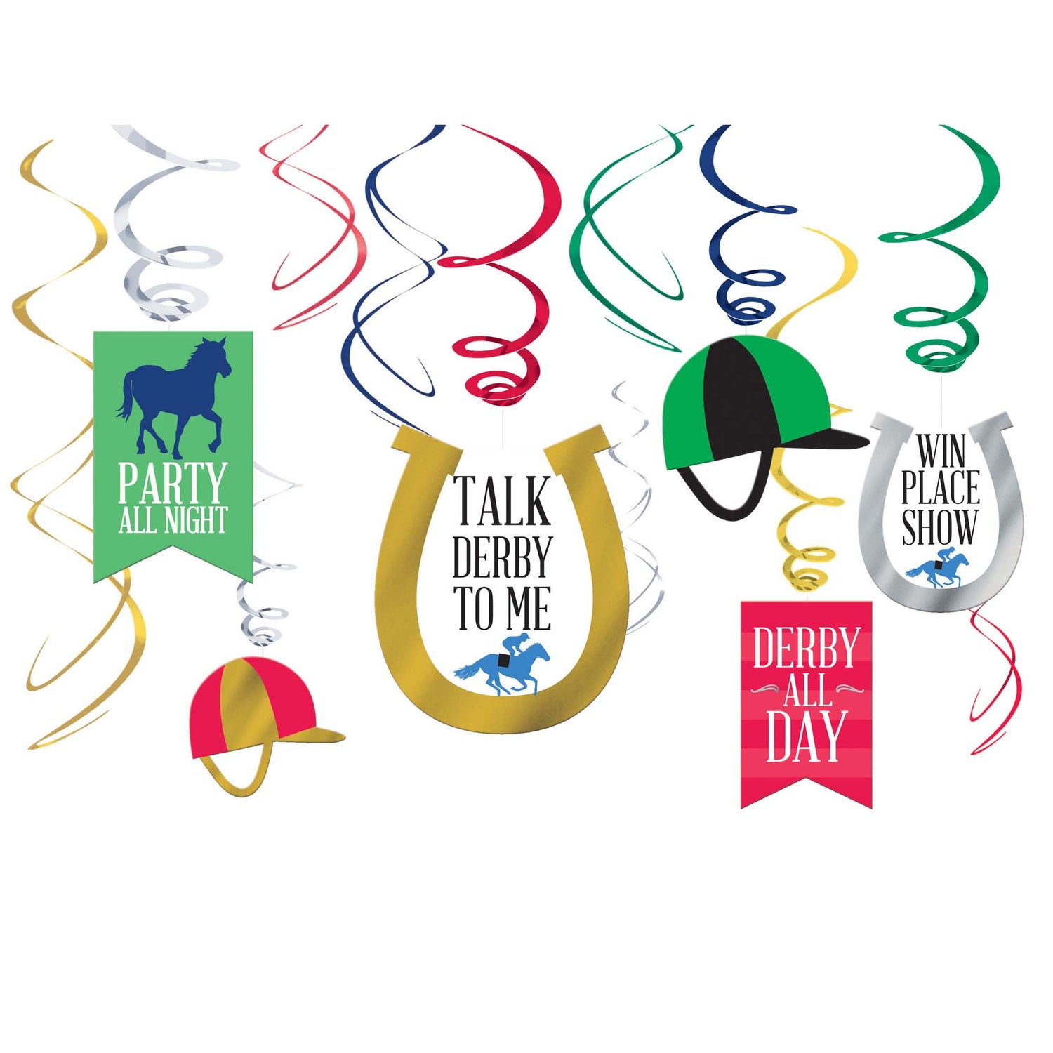 Derby Day Swirl Decorations