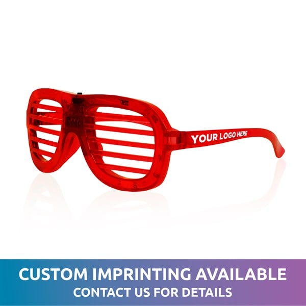 LED Red Slotted Glasses