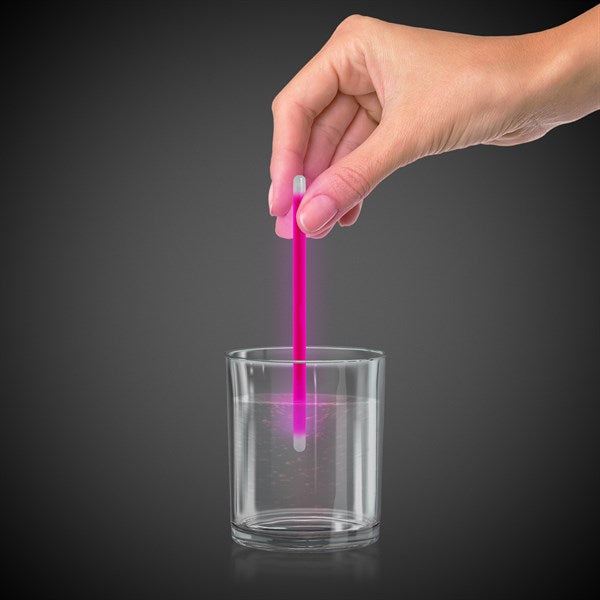 Pink Glow 5" Swizzle Sticks