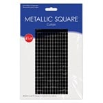 Black Metallic Squares Curtain