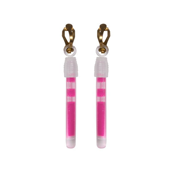 Pink Glow Clip-On Earrings