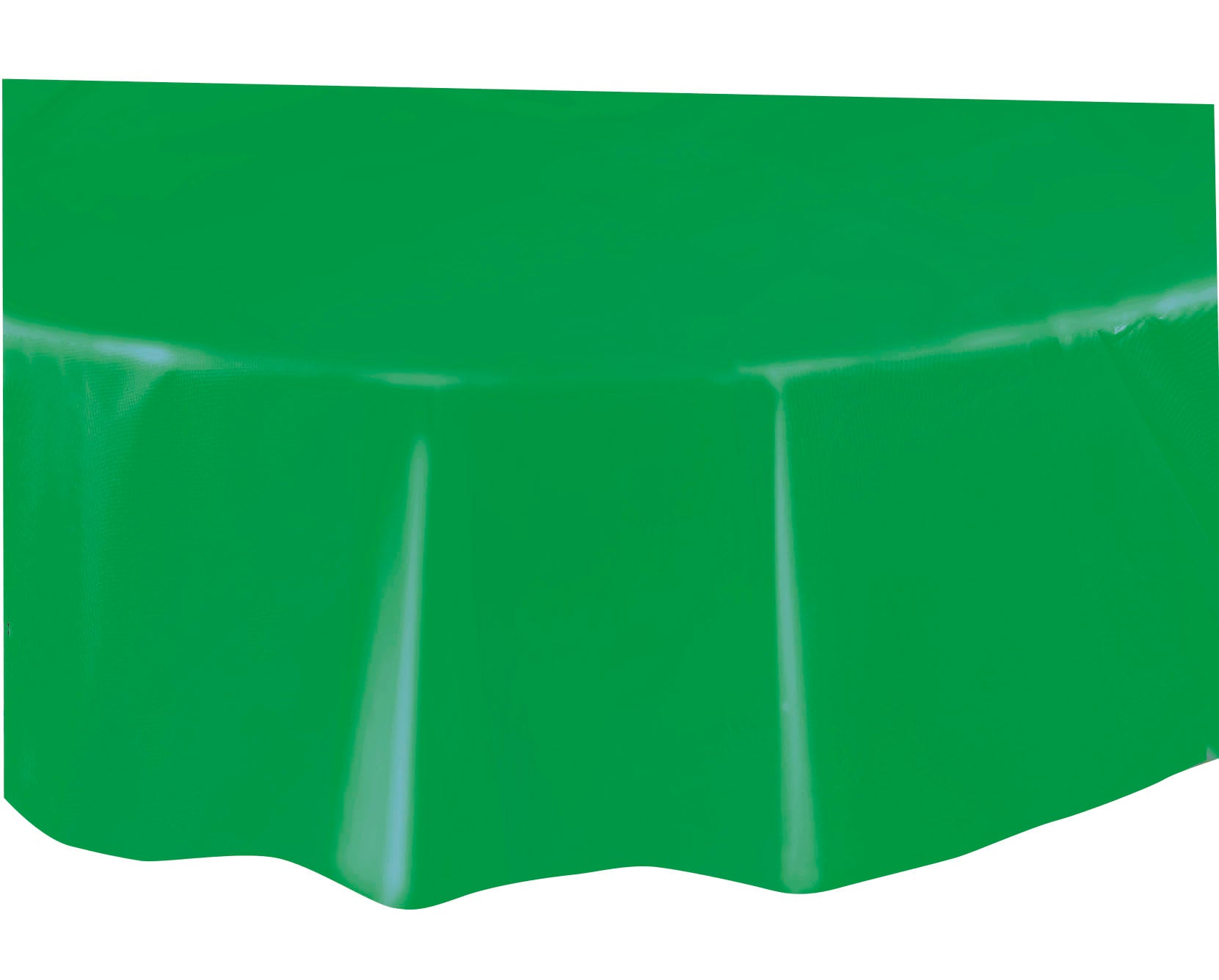 Emerald Green Solid Round Plastic Table Cover, 84" - Image 4