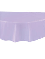 Lavender Solid Round Plastic Table Cover, 84" - Image 3