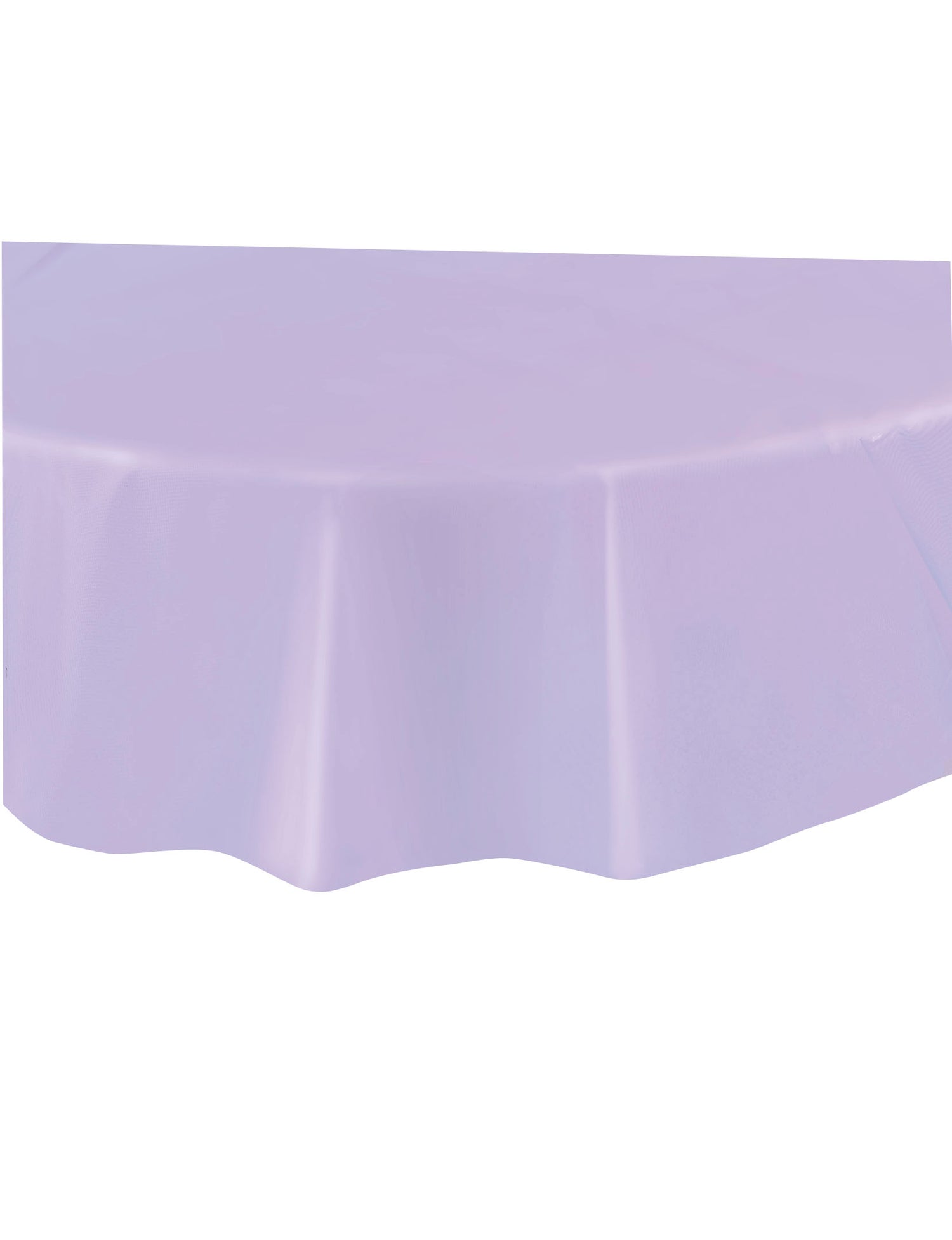 Lavender Solid Round Plastic Table Cover, 84" - Image 3