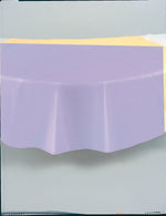 Lavender Solid Round Plastic Table Cover, 84" - Image 4