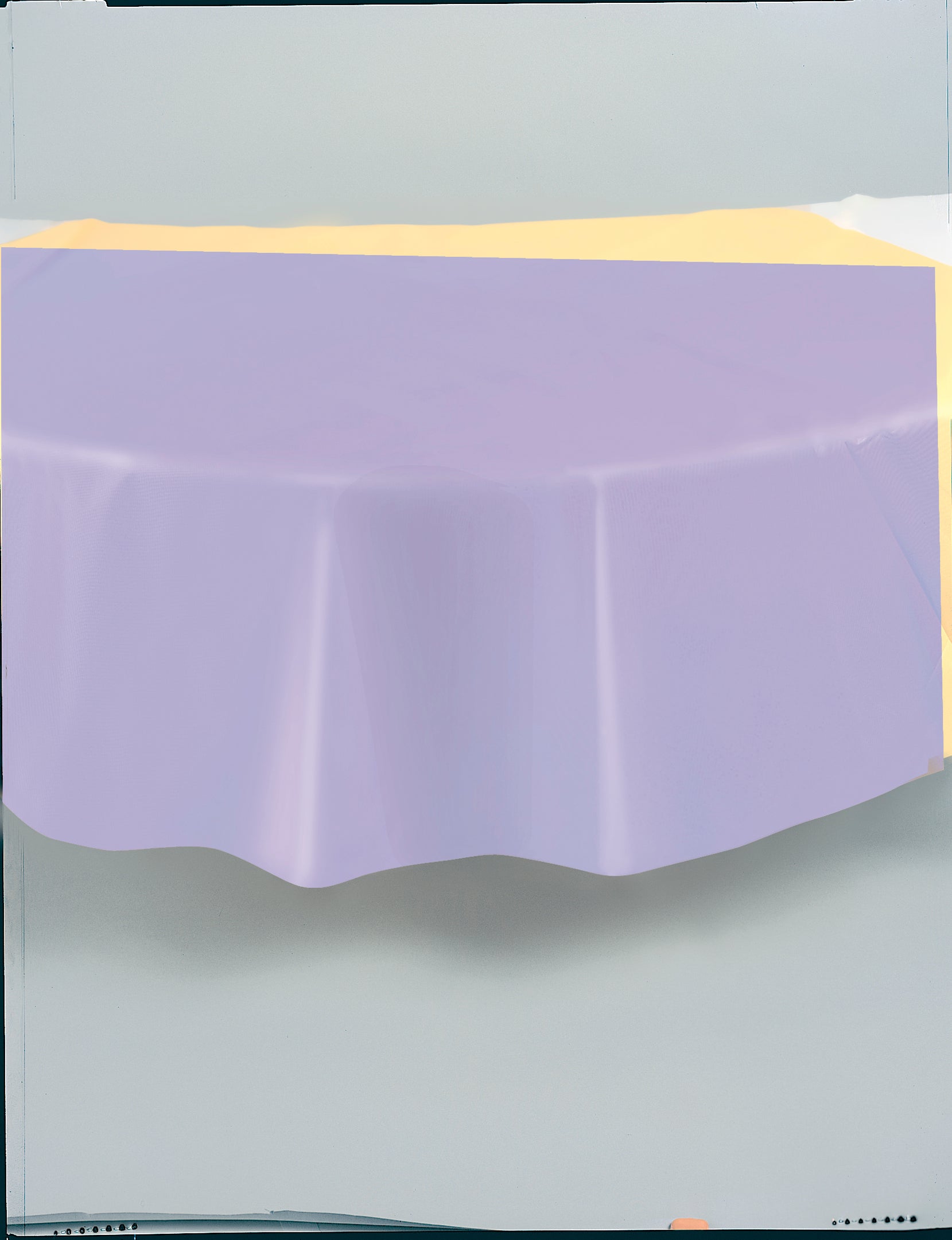 Lavender Solid Round Plastic Table Cover, 84" - Image 4