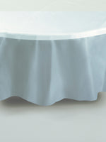Clear Solid Round Plastic Table Cover, 84" - Image 5