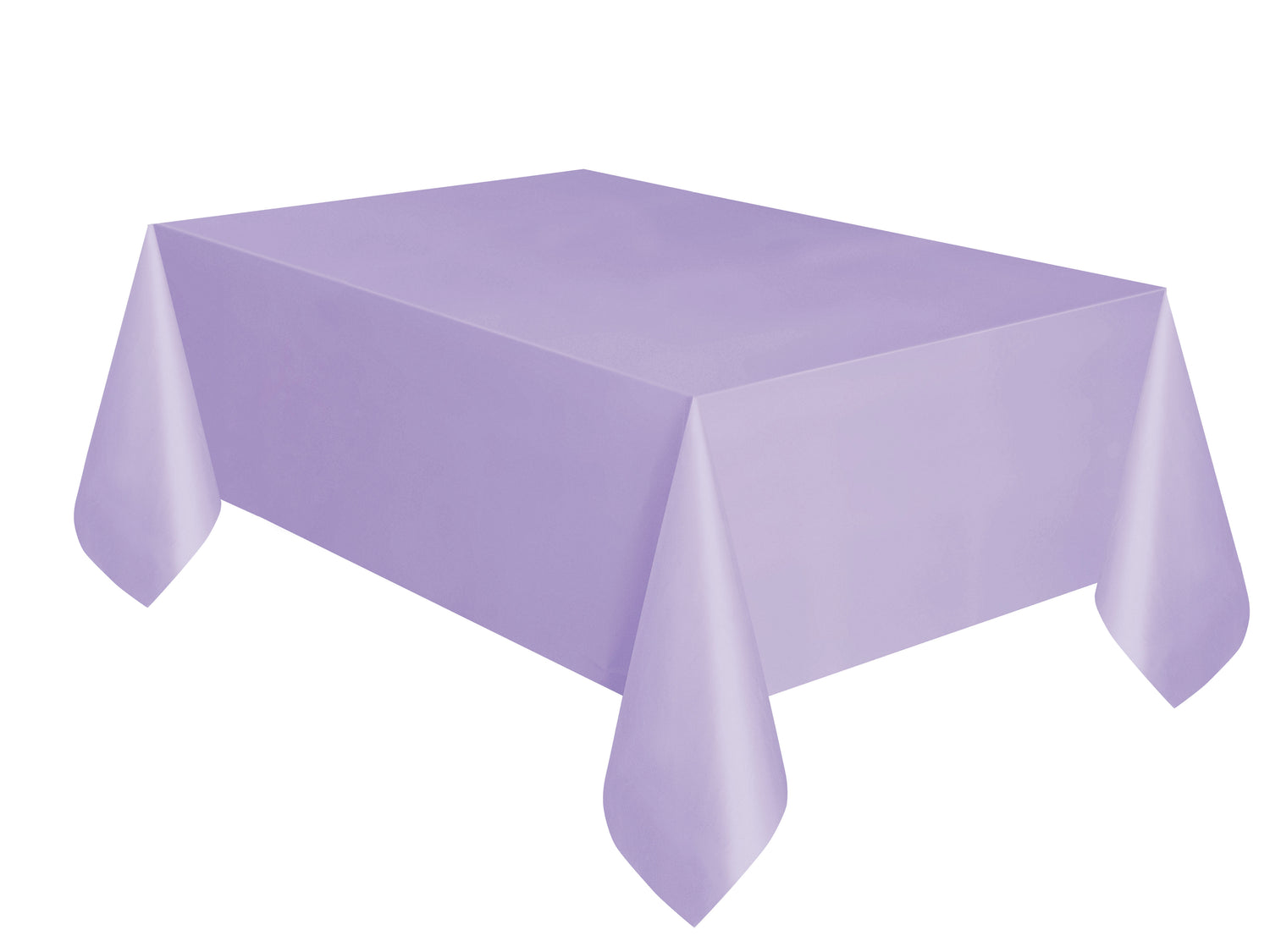 Lavender Solid Rectangular Plastic Table Cover, 54" x 108" - Image 3