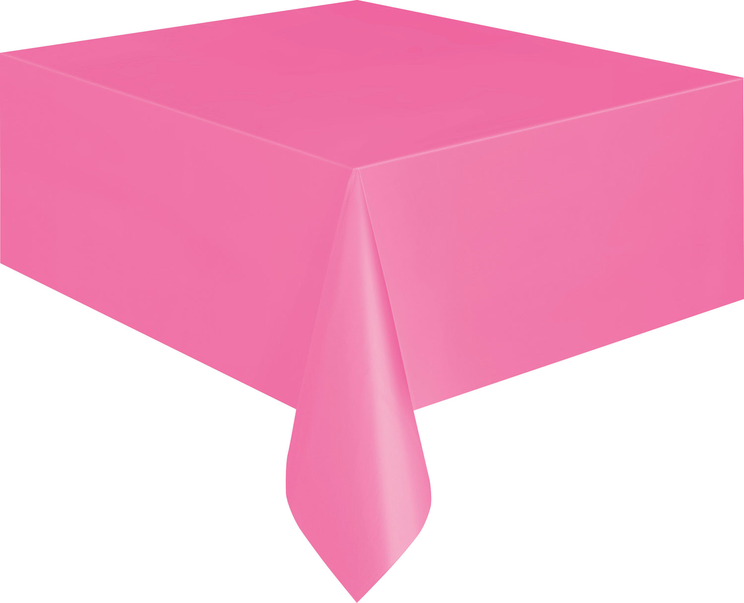 Hot Pink Solid Rectangular Plastic Table Cover, 54" x 108"