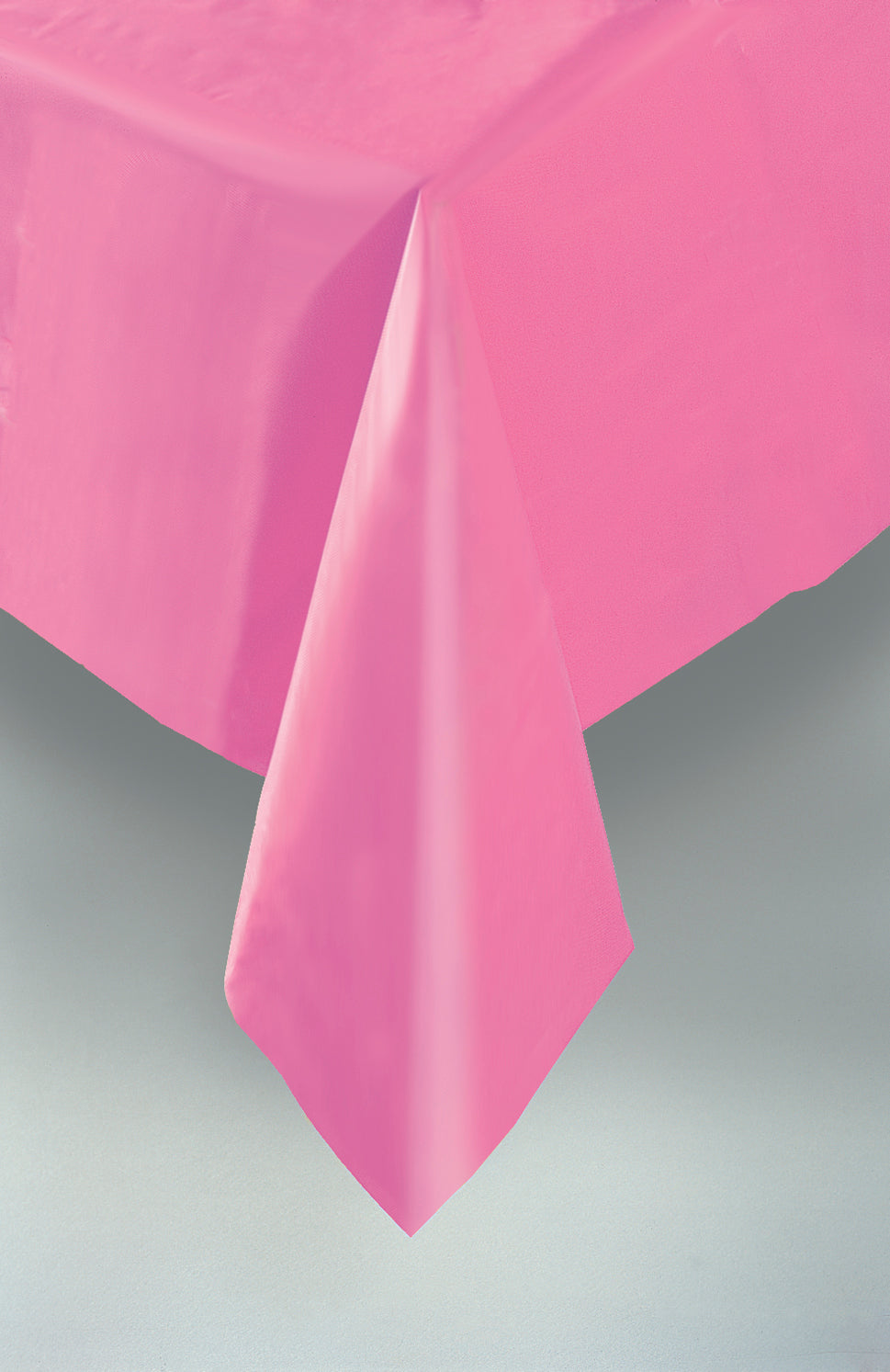 Hot Pink Solid Rectangular Plastic Table Cover, 54" x 108" - Image 6