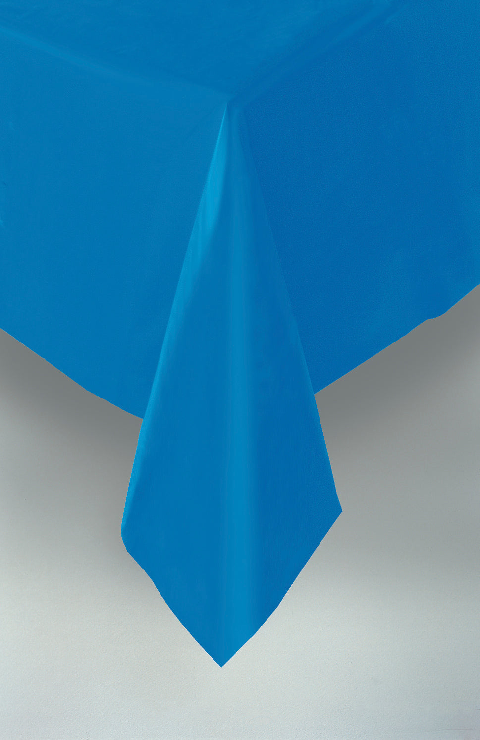 Royal Blue Solid Rectangular Plastic Table Cover, 54" x 108" - Image 6