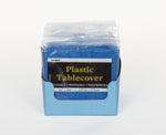 Royal Blue Solid Rectangular Plastic Table Cover, 54" x 108" - Image 4