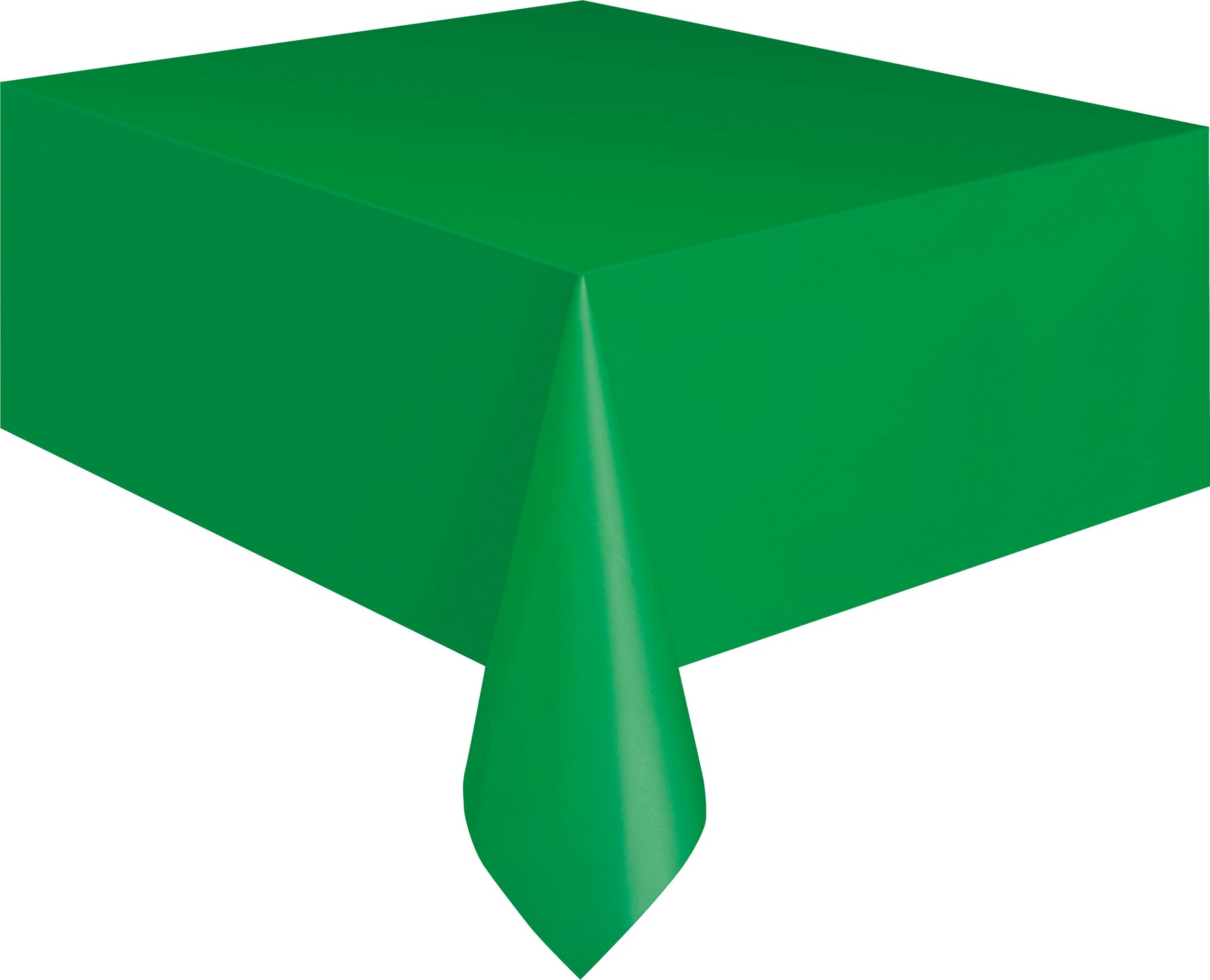 Emerald Green Solid Rectangular Plastic Table Cover, 54" x 108"