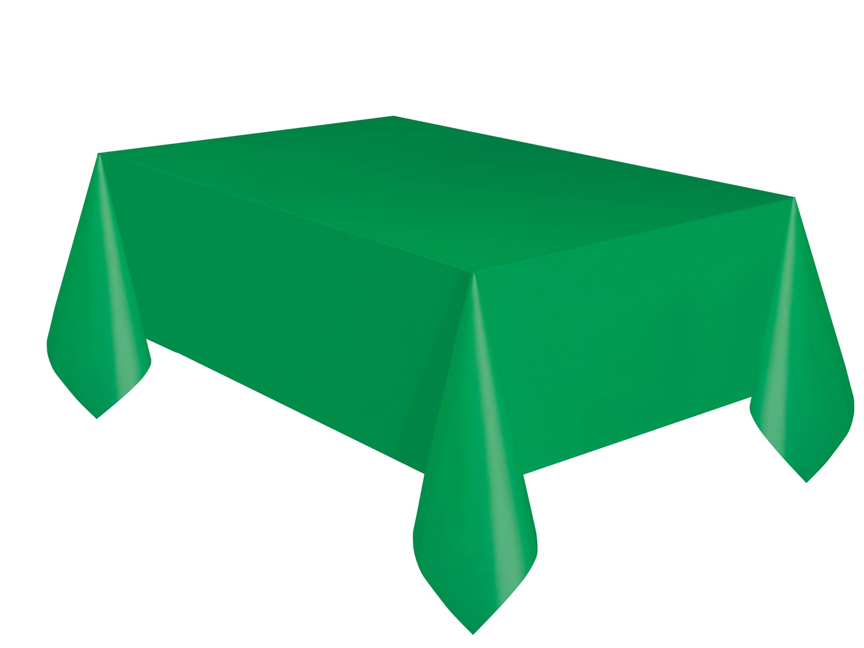 Emerald Green Solid Rectangular Plastic Table Cover, 54" x 108" - Image 4