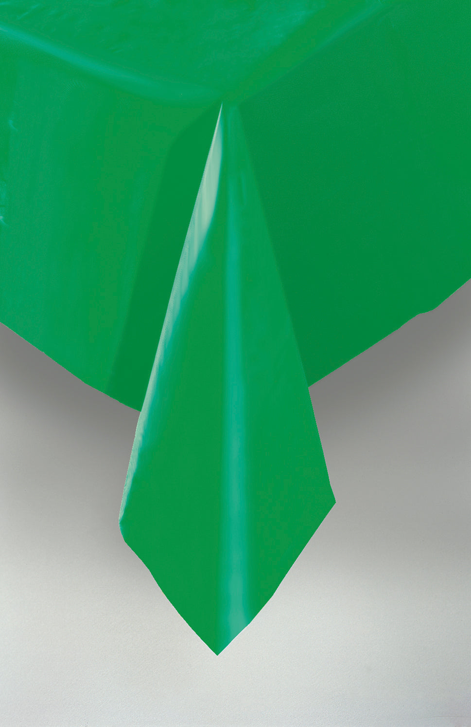 Emerald Green Solid Rectangular Plastic Table Cover, 54" x 108" - Image 5