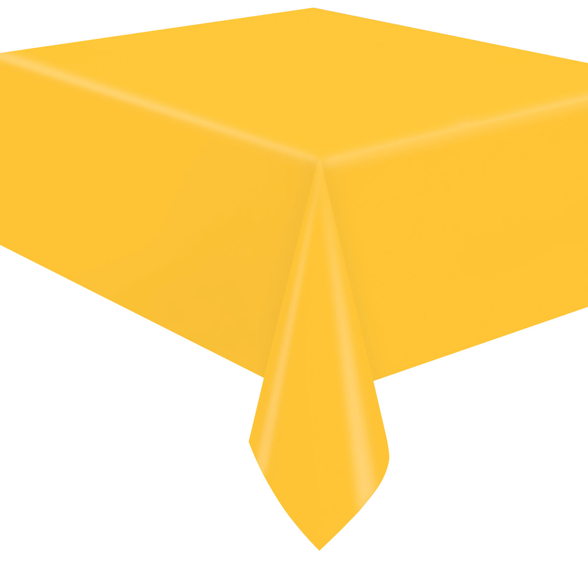 Sunflower Yellow Solid Rectangular Plastic Table Cover, 54" x 108" - Image 2