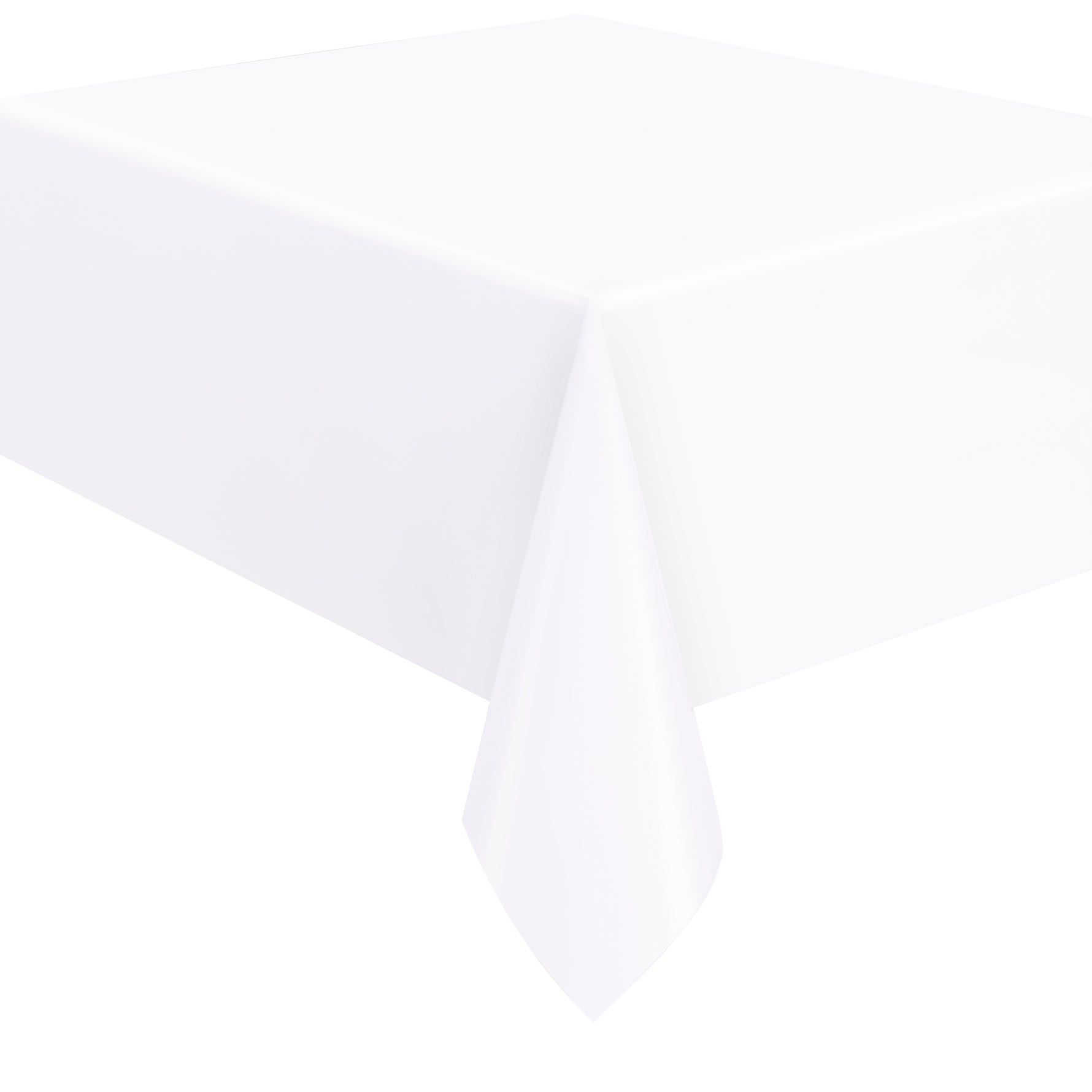 Bright White Solid Rectangular Plastic Table Cover, 54" x 108" - Image 10
