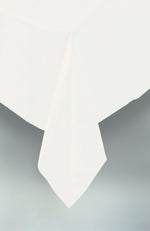 Bright White Solid Rectangular Plastic Table Cover, 54" x 108" - Image 6