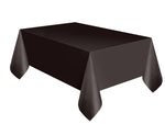 Midnight Black Solid Rectangular Plastic Table Cover, 54" x 108" - Image 5