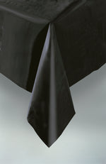 Midnight Black Solid Rectangular Plastic Table Cover, 54" x 108" - Image 4