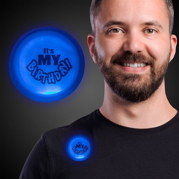 Blue It's My Birthday Glow Badge