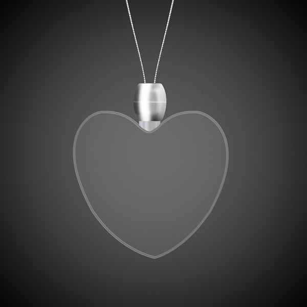 Red LED Heart Pendant Necklace