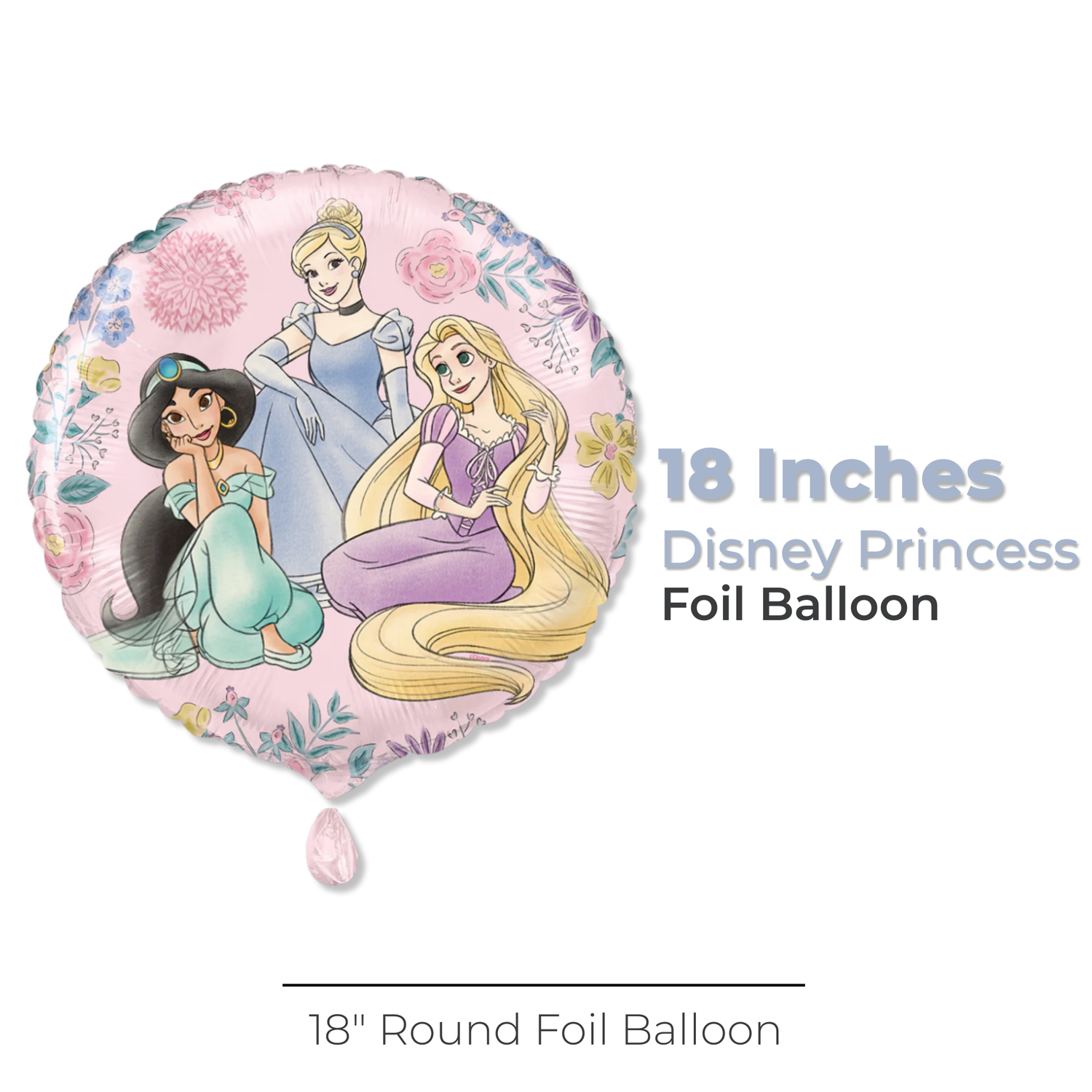 Disney Princess 18" Round Foil Balloon - Bulk