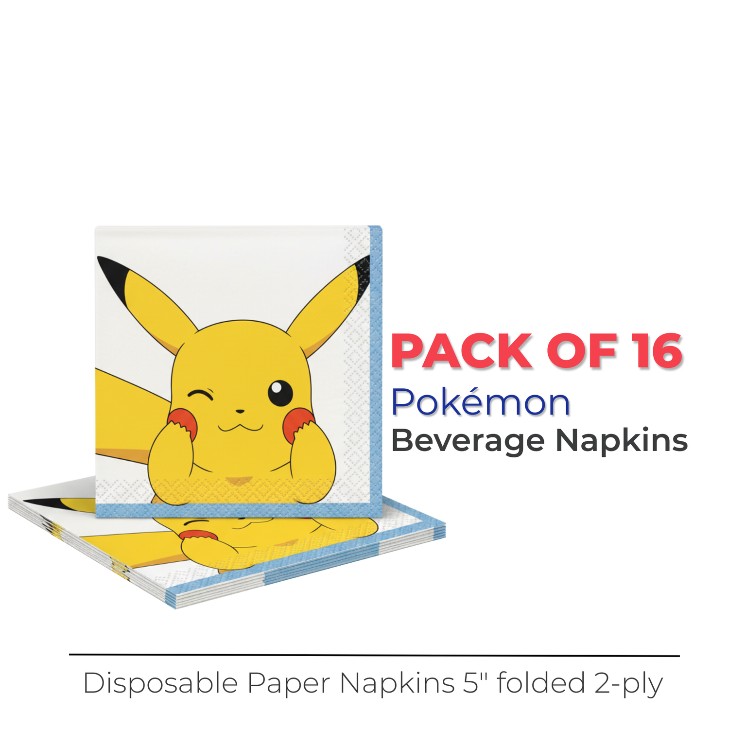 Pokémon Beverage Napkins, 16ct