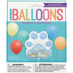 Pawty Animals Paw-Shaped Giant Foil & Latex Balloon Bouquet Kit, 6pc - Image 2
