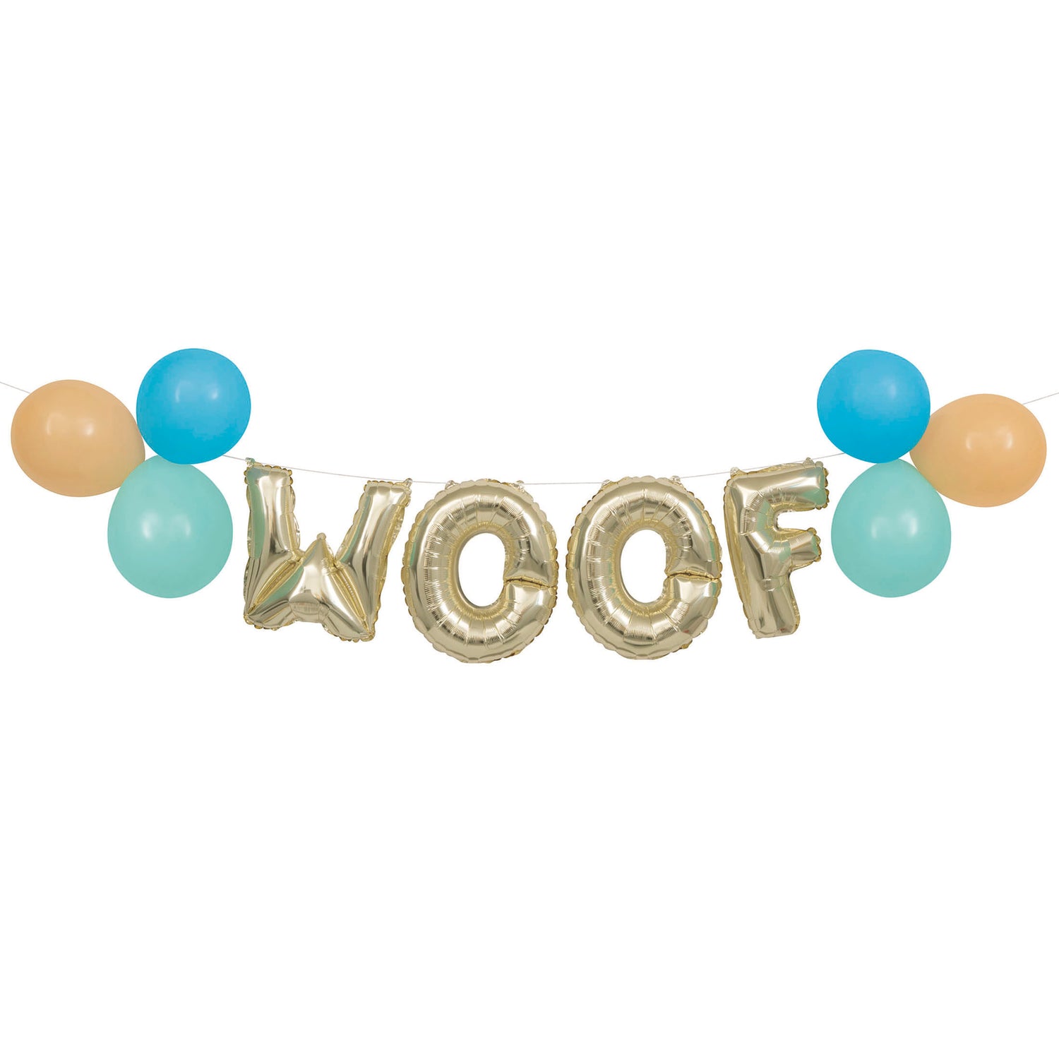 Pawty Animals "Woof" Latex & Foil Letter Balloon Banner Kit