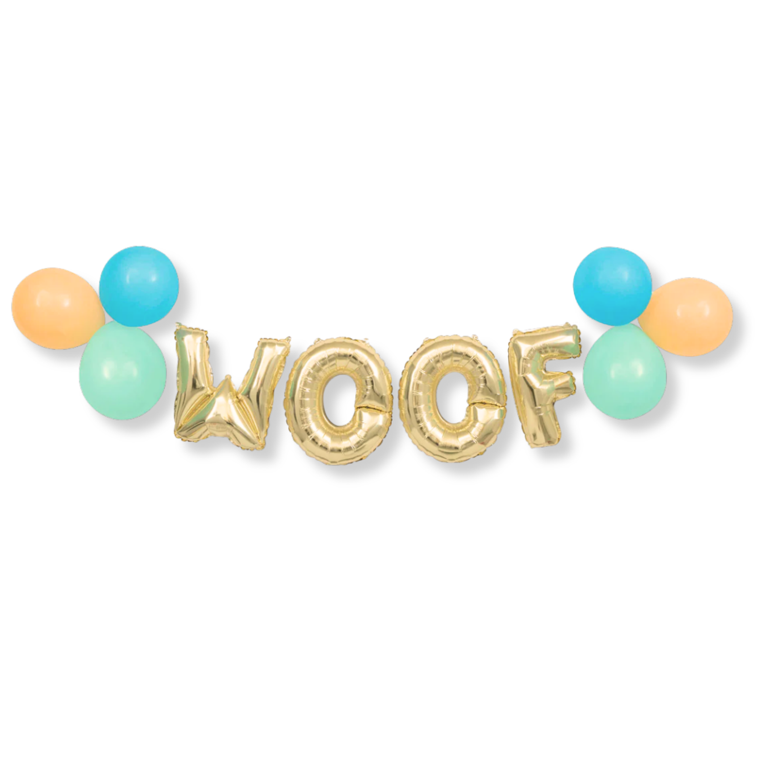 Pawty Animals "Woof" Latex & Foil Letter Balloon Banner Kit