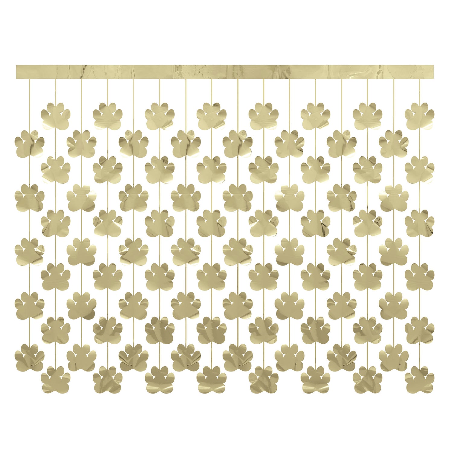 Gold Foil Paw Print Cutout Photo Backdrop, 60" x 48"