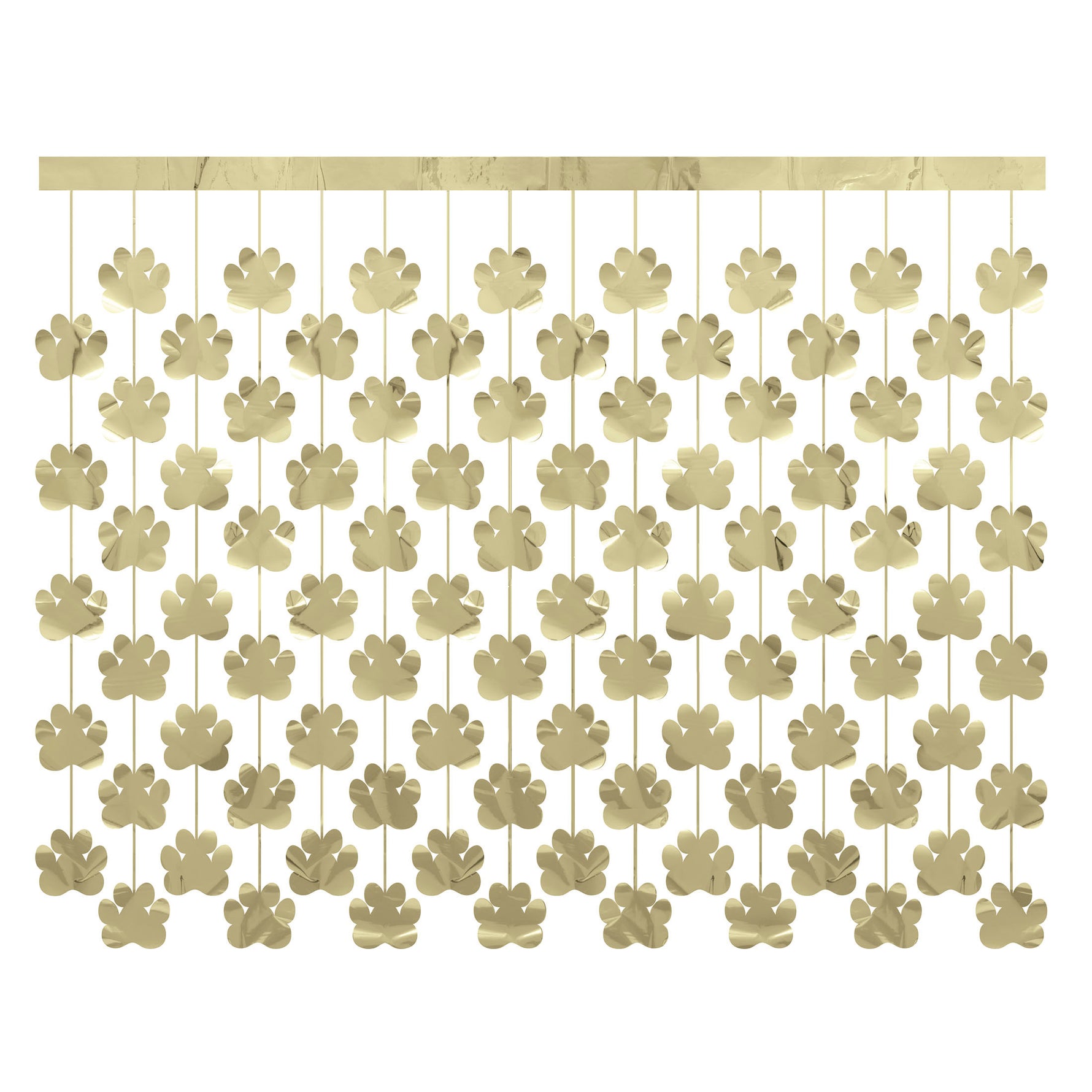 Gold Foil Paw Print Cutout Photo Backdrop, 60" x 48"