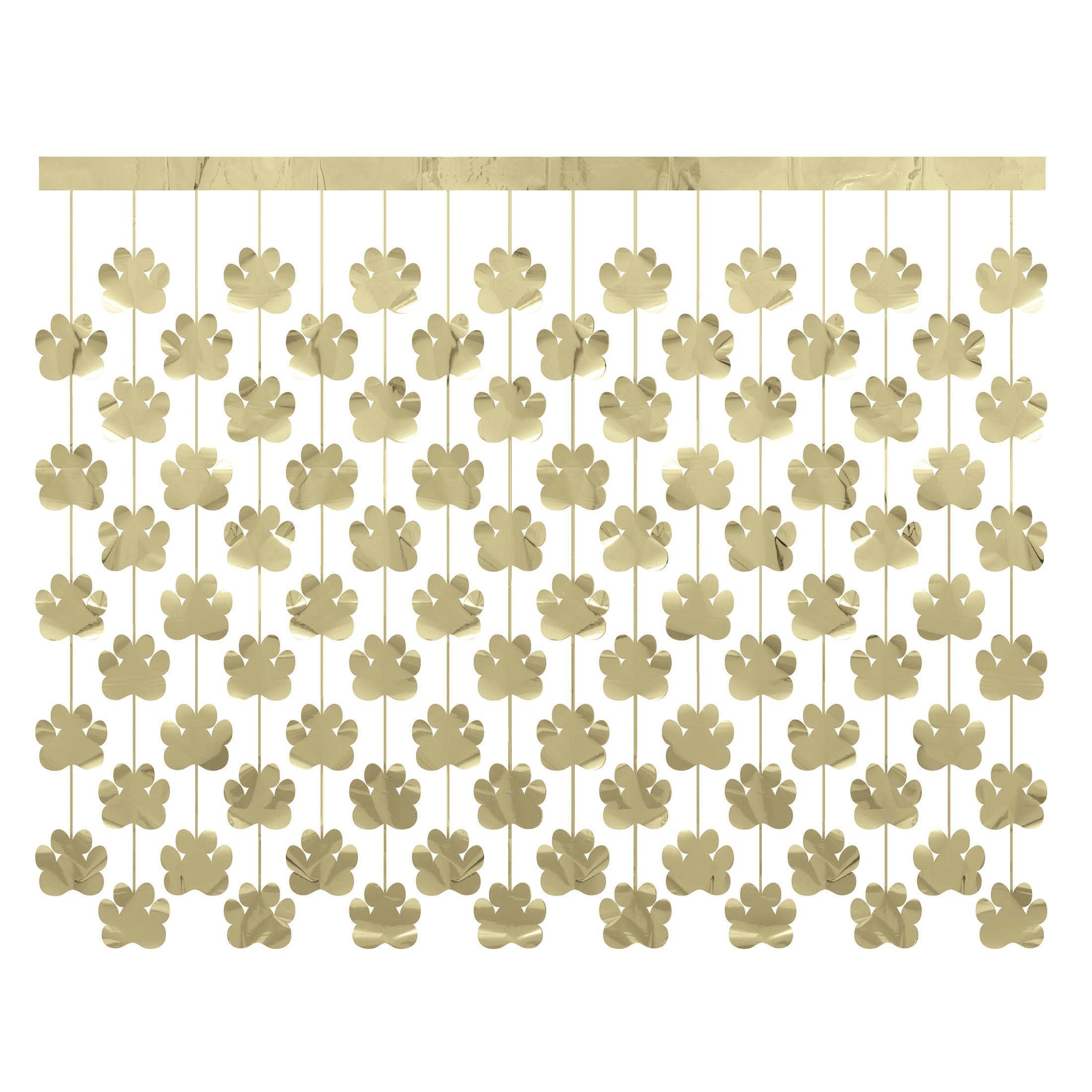 Gold Foil Paw Print Cutout Photo Backdrop, 60" x 48"