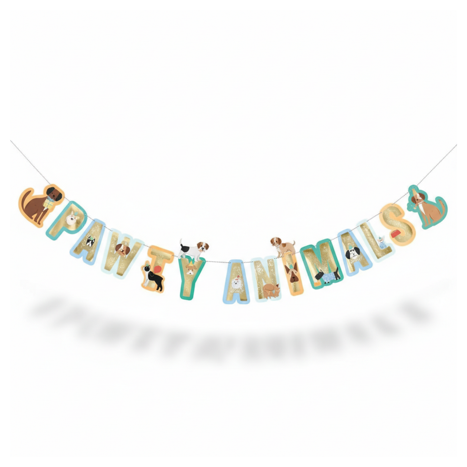 Pawty Animals Letter Banner, 9 ft - Foil Stamping