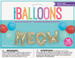 Pawty Animals "Meow" Latex & Foil Letter Balloon Banner Kit - Image 2
