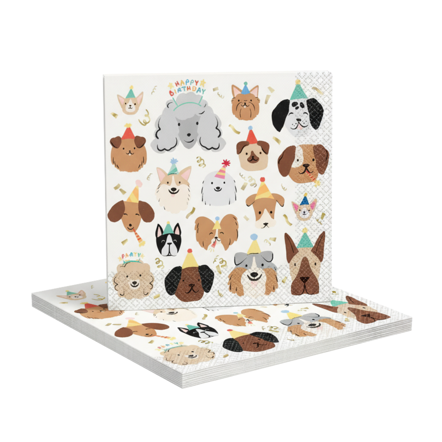 Pawty Animals Dog Luncheon Napkins, 16ct - Foil Stamping